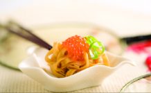 Salmon Roe and Egg Noodles in Double Deluxe Soy Sauce